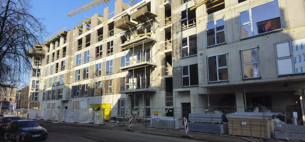 Tērbatas dārzs - 1. kārta - Tērbatas iela 78A (Tērbatas iela 78A) - Daudzdzīvokļu nams - būvdarbu attēli