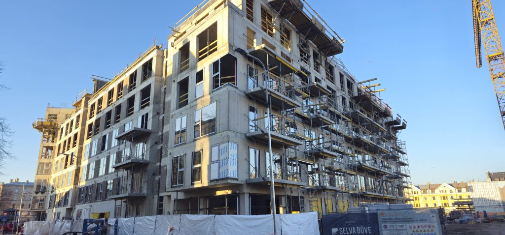 Tērbatas dārzs - 1. kārta - Tērbatas iela 78A (Tērbatas iela 78A) - Daudzdzīvokļu nams - būvdarbu attēli