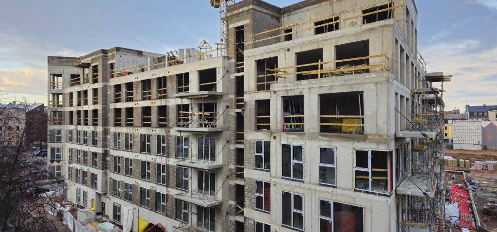 Tērbatas dārzs - 1. kārta - Tērbatas iela 78A (Tērbatas iela 78A) - Daudzdzīvokļu nams - būvdarbu attēli