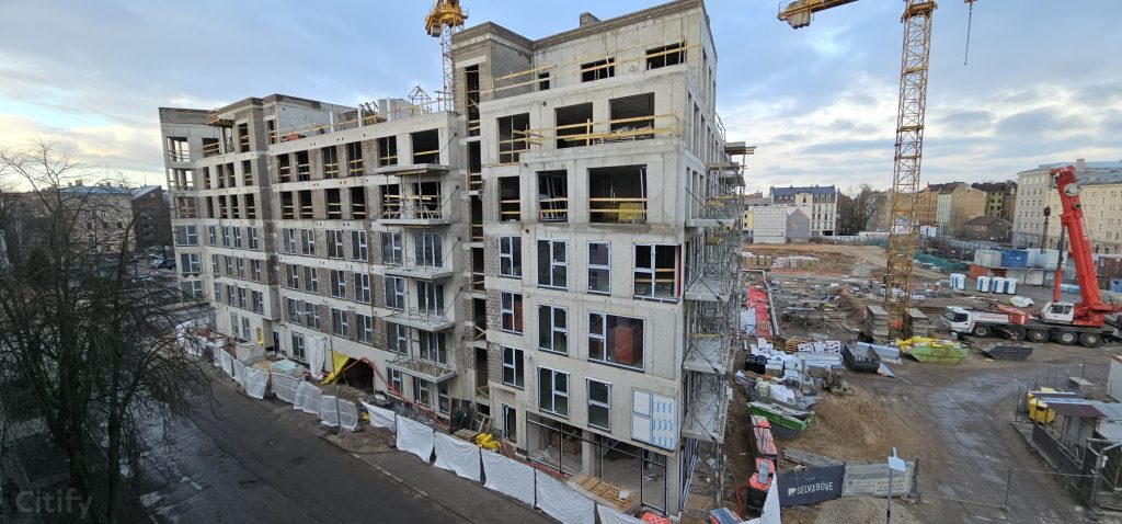 Tērbatas dārzs - 1. kārta - Tērbatas iela 78A (Tērbatas iela 78A) - Daudzdzīvokļu nams - būvdarbu attēli