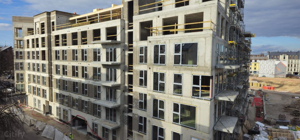 Tērbatas dārzs - 1. kārta - Tērbatas iela 78A (Tērbatas iela 78A) - Daudzdzīvokļu nams - būvdarbu attēli