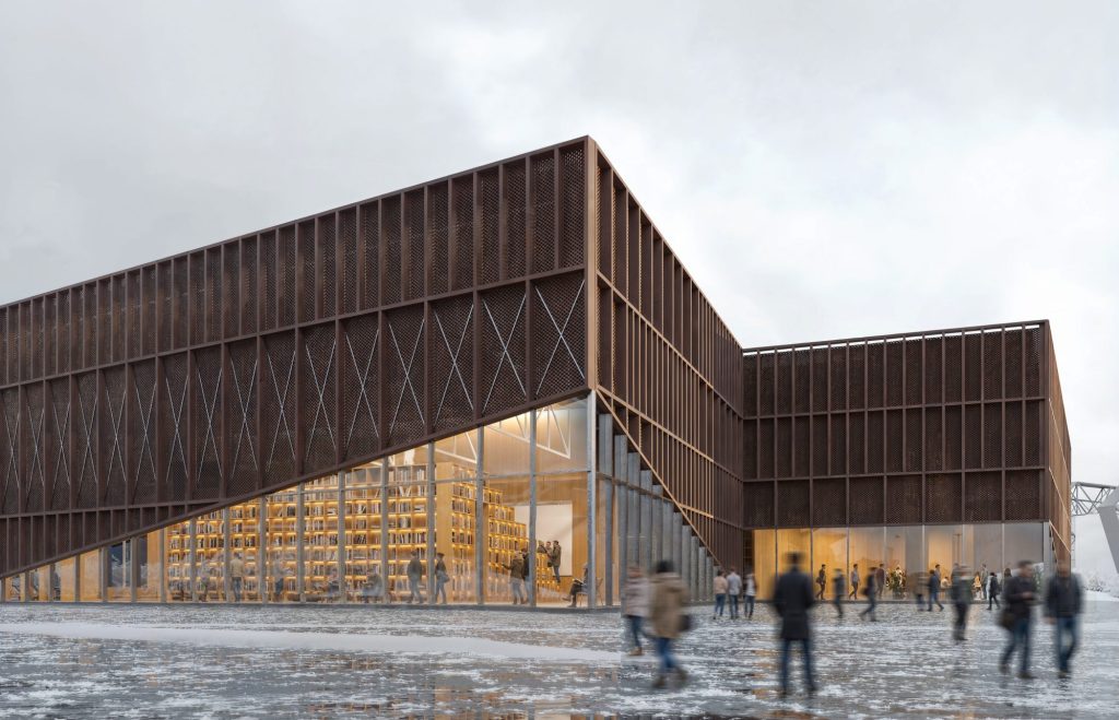 Daugiafunkcis sveikatinimo, ugdymo, švietimo, kultūros ir užimtumo kompleksas 2 etapas (kultūros ir ugdymo centras, biblioteka) (Ozo g. 27) - Library, Museum - visualization