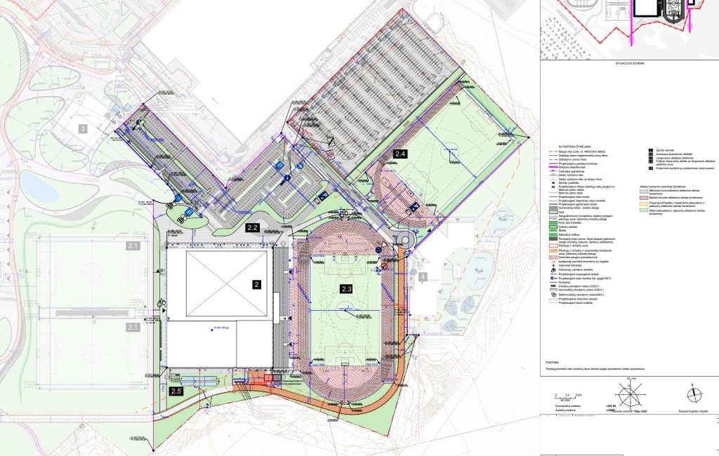 Daugiafunkcis sveikatinimo, ugdymo, švietimo, kultūros ir užimtumo kompleksas 3 etapas (sporto centras, lengvosios atletikos stadionas) (Ozo g. 27) - Sporto arena - vizualizacija