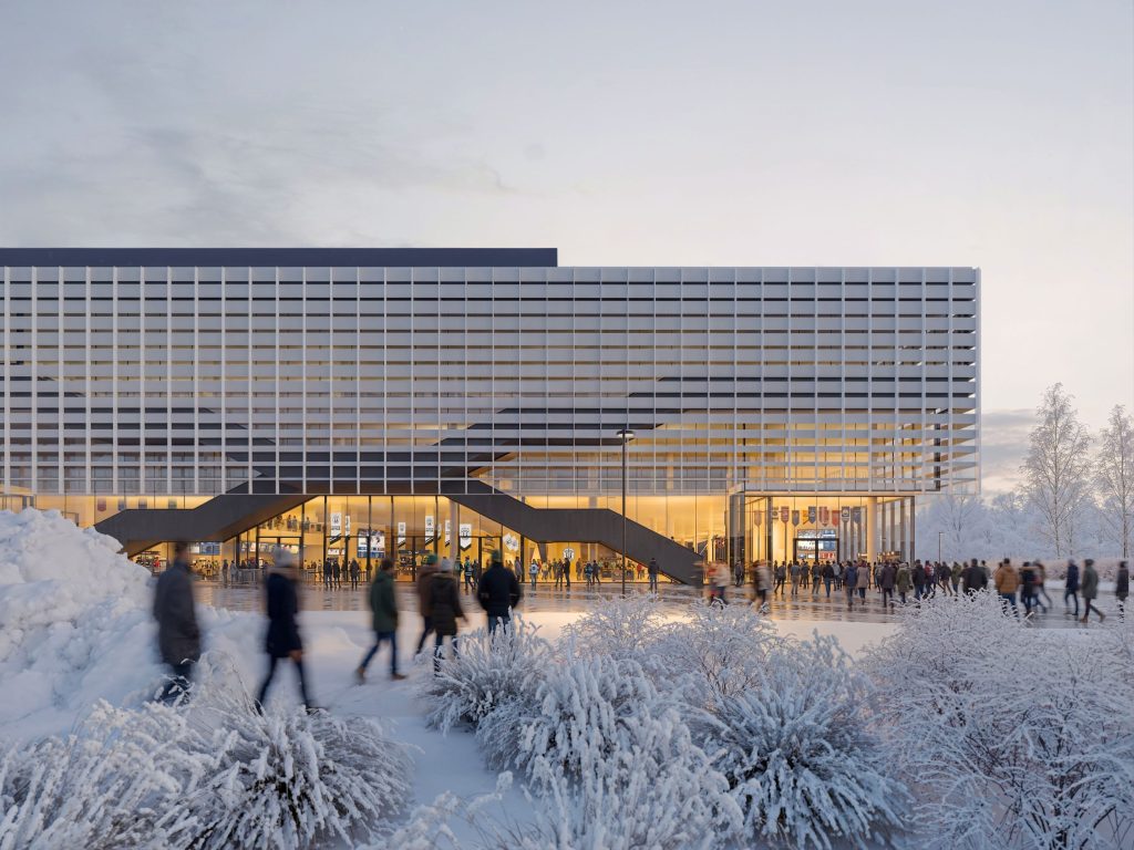 Daugiafunkcis sveikatinimo, ugdymo, švietimo, kultūros ir užimtumo kompleksas 3 etapas (sporto centras, lengvosios atletikos stadionas) (Ozo g. 27) - Sporto arena - vizualizacija