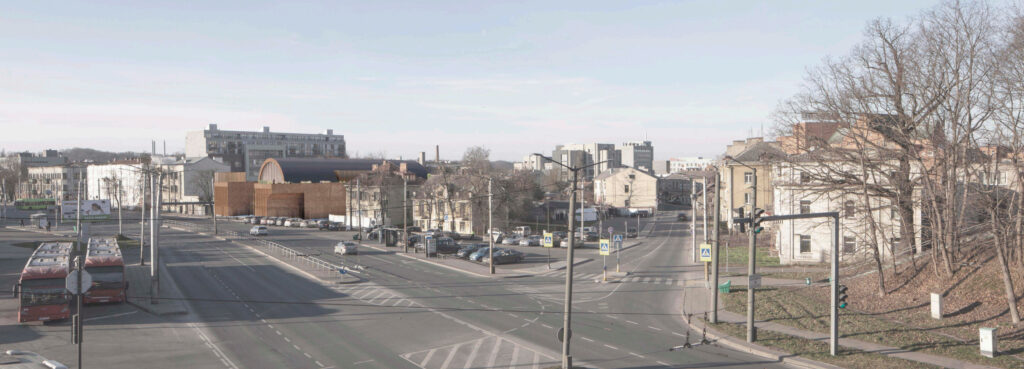 Kauno Stoties turgaus rekonstrukcija (M. K. Čiurlionio g. 25) - Tirdzniecības centrs - vizualizācija