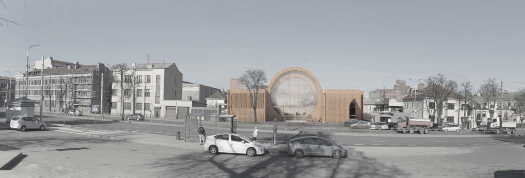 Kauno Stoties turgaus rekonstrukcija (M. K. Čiurlionio g. 25) - Tirdzniecības centrs - vizualizācija