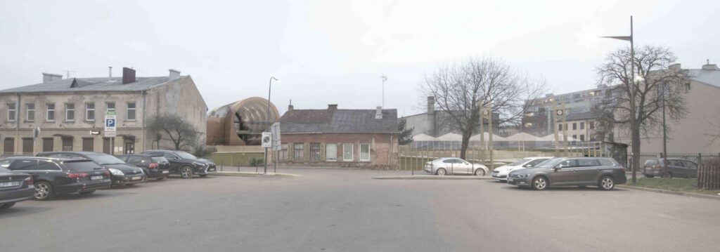 Kauno Stoties turgaus rekonstrukcija (M. K. Čiurlionio g. 25) - Tirdzniecības centrs - vizualizācija