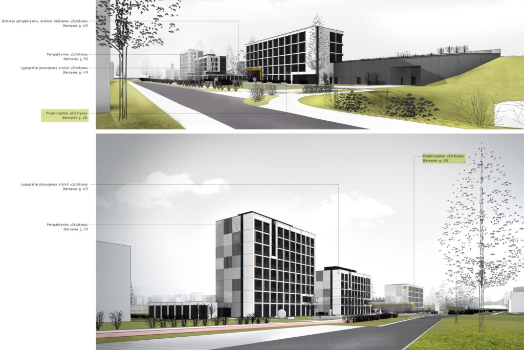 Kernavės g. 45 (Kernavės g. 45) - Co-living, Food store - visualization