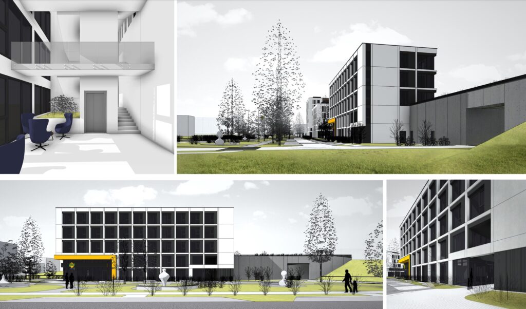 Kernavės g. 45 (Kernavės g. 45) - Co-living, Food store - visualization