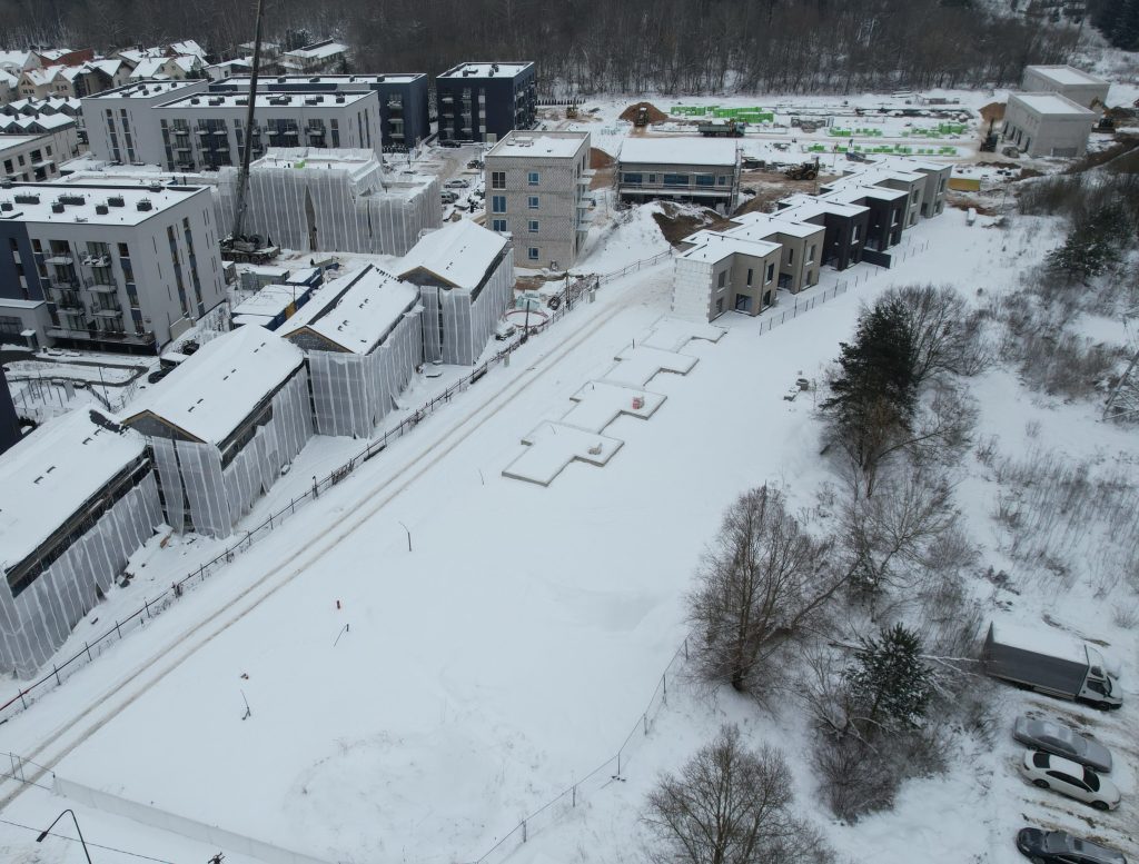 Lazdynėlių g. 115, 117, 119, 121, 123, 125, 127 (Lazdynėlių g. 115, 117, 119, 121, 123, 125, 127) - Row housing - construction photos