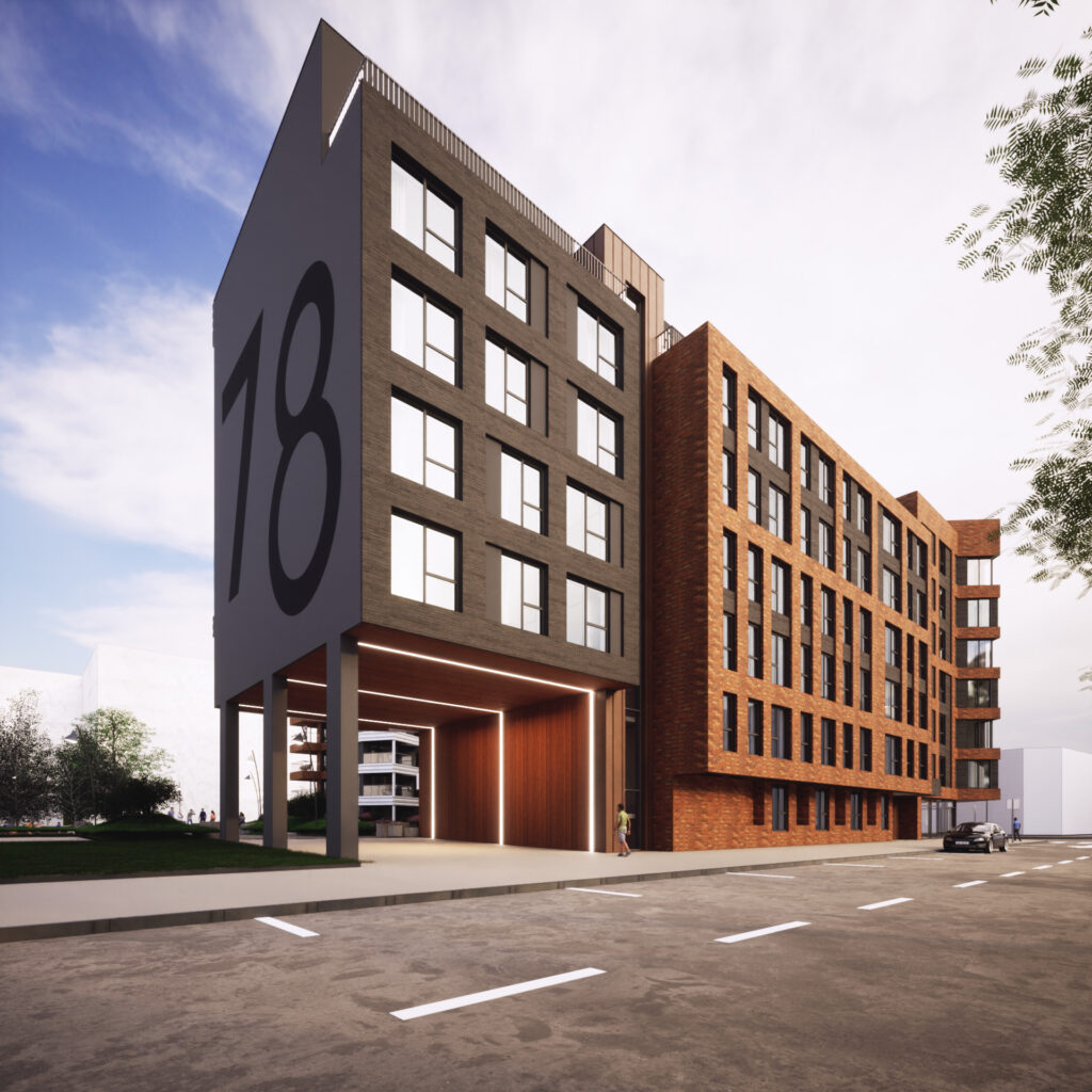 Tērbatas dārzs - 1. kārta - Tērbatas iela 78A (Tērbatas iela 78A) - Daudzdzīvokļu nams - vizualizācija