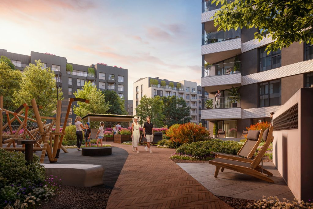 Tērbatas dārzs - 1. kārta - Tērbatas iela 78A (Tērbatas iela 78A) - Daudzdzīvokļu nams - vizualizācija