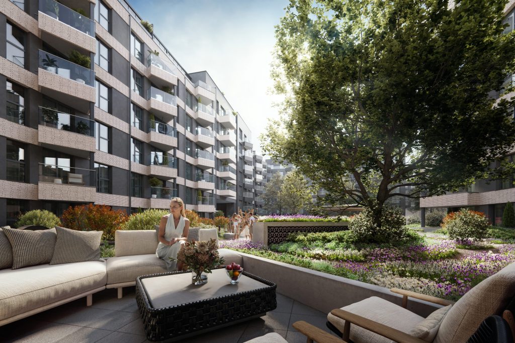 Tērbatas dārzs - 1. kārta - Tērbatas iela 78A (Tērbatas iela 78A) - Daudzdzīvokļu nams - vizualizācija