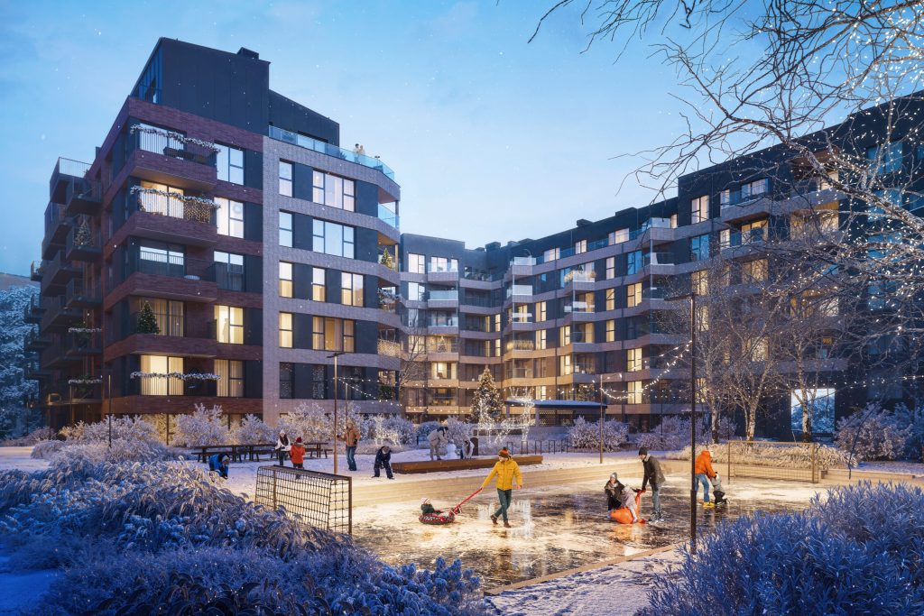 Tērbatas dārzs - 1. kārta - Tērbatas iela 78A (Tērbatas iela 78A) - Daudzdzīvokļu nams - vizualizācija