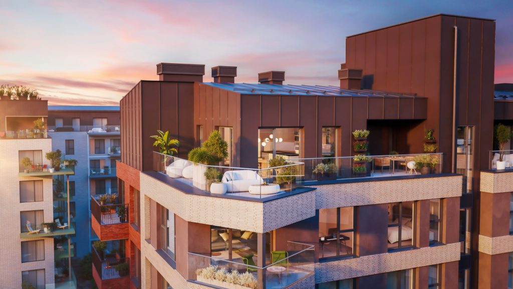 Tērbatas dārzs - 1. kārta - Tērbatas iela 78A (Tērbatas iela 78A) - Daudzdzīvokļu nams - vizualizācija