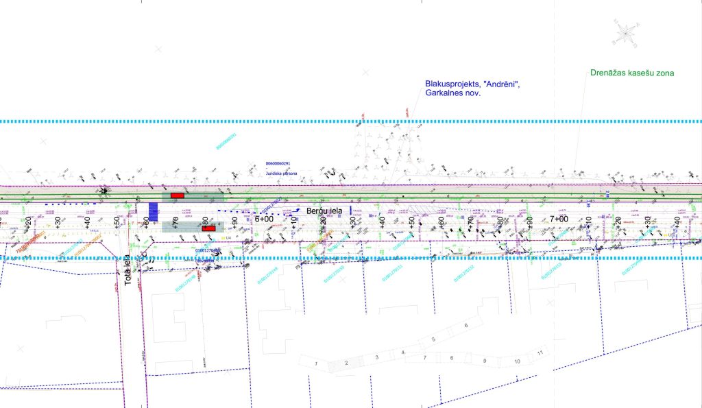 Velo un gājēju infrastruktūras izbūve Berģu ielā un Upesciema ielā no Brīvības gatves līdz Ropažu novada robežai (Berģu iela, Upesciema iela) - Bike path - visualization