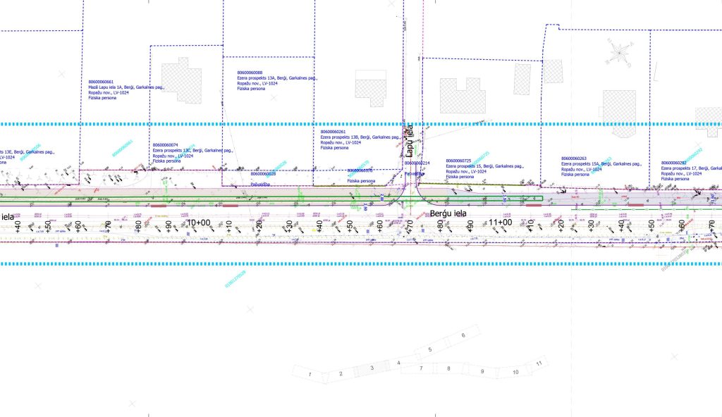 Velo un gājēju infrastruktūras izbūve Berģu ielā un Upesciema ielā no Brīvības gatves līdz Ropažu novada robežai (Berģu iela, Upesciema iela) - Bike path - visualization