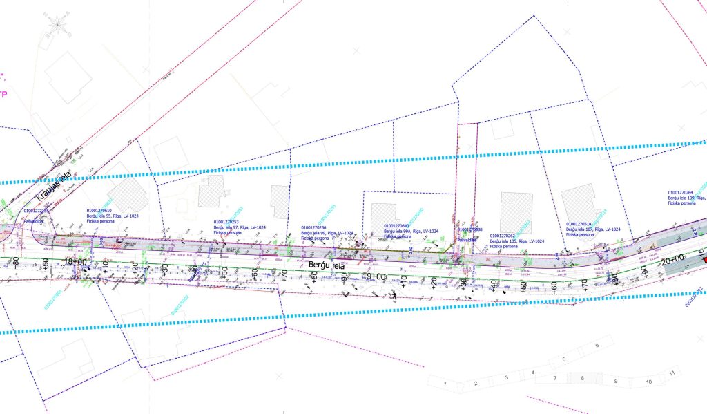 Velo un gājēju infrastruktūras izbūve Berģu ielā un Upesciema ielā no Brīvības gatves līdz Ropažu novada robežai (Berģu iela, Upesciema iela) - Bike path - visualization