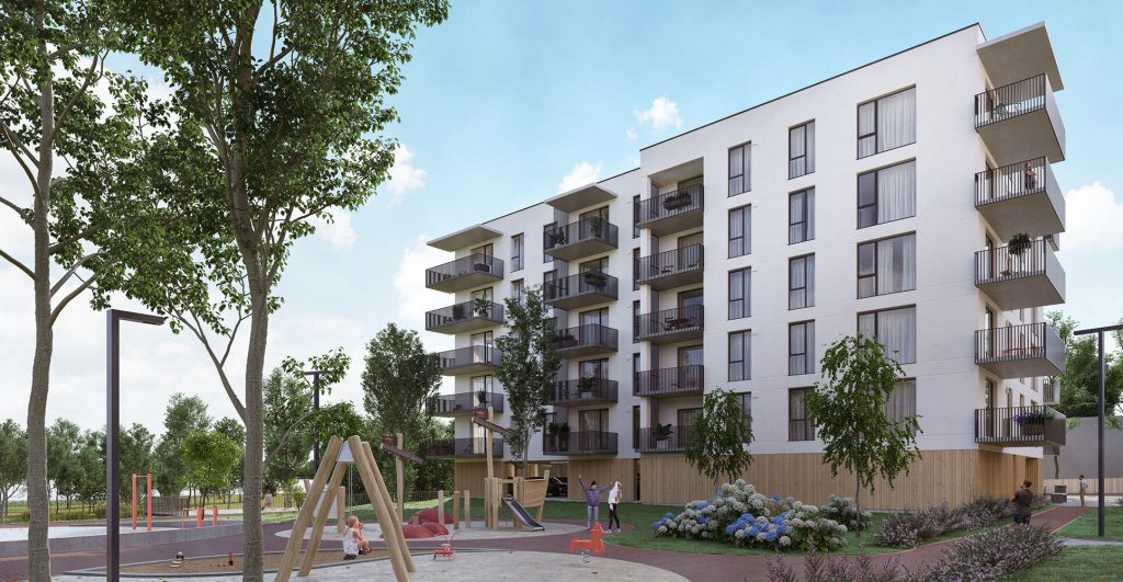 Zaļā Jugla - "B" ēka (Braila iela 23) - Daudzdzīvokļu nams - vizualizācija