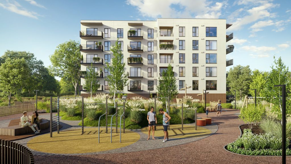 Zaļā Jugla - "B" ēka (Braila iela 23) - Daudzdzīvokļu nams - vizualizācija