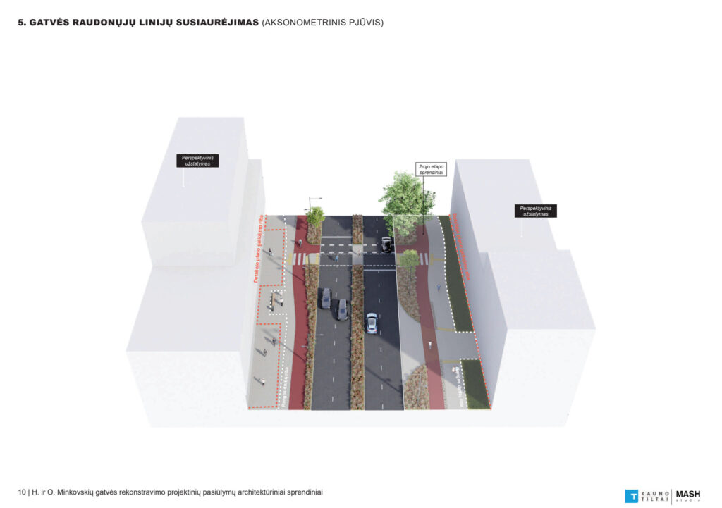 H. ir O. Minkovskių gatvė (H. ir O. Minkovskių g.) - Bike path, Street - visualization
