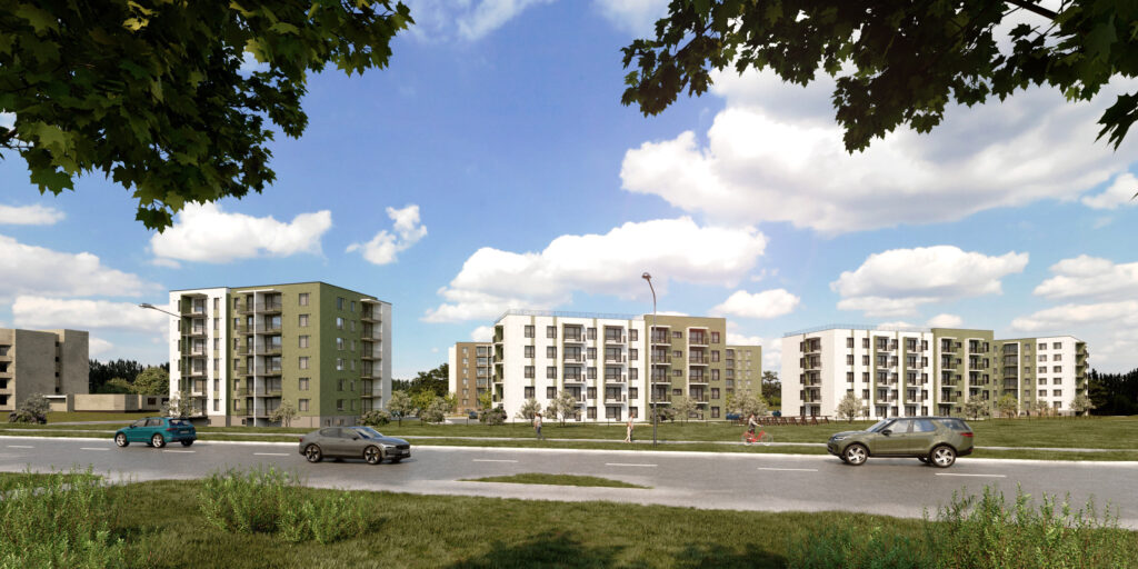 Mežpilsēta - 2. kārta - 4. ēka (Hipokrāta iela 18) - Daudzdzīvokļu nams - vizualizācija