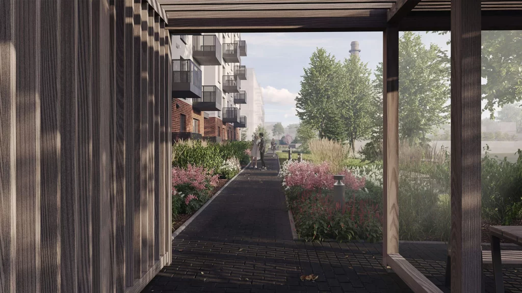 Hartmaņa kvartāls – 3. kārta, 4. ēka (Vienības gatve 24) - Daudzdzīvokļu nams - vizualizācija