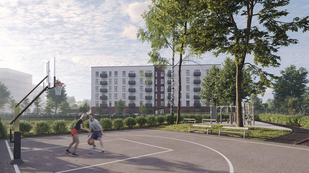 Hartmaņa kvartāls – 3. kārta, 4. ēka (Vienības gatve 24) - Daudzdzīvokļu nams - vizualizācija