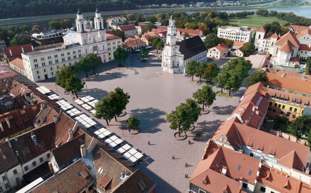 Kauno rotušės aikštė (Rotušės a.) - Square - visualization