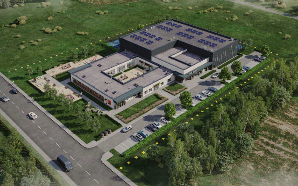 Garden Town Klebniškių g. 91 (Klebniškių g. 91, Daržininkų k., Nemėžio sen.) - Early education, Primary and secondary education, Sports arena - visualization