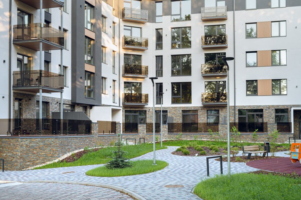 Nīcgales Spāres (Rumbulas iela 14) - Korterelamu - visuaalne