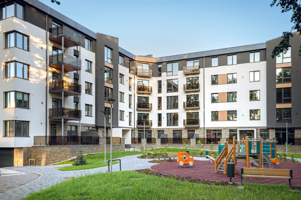 Nīcgales Spāres (Rumbulas iela 14) - Korterelamu - visuaalne