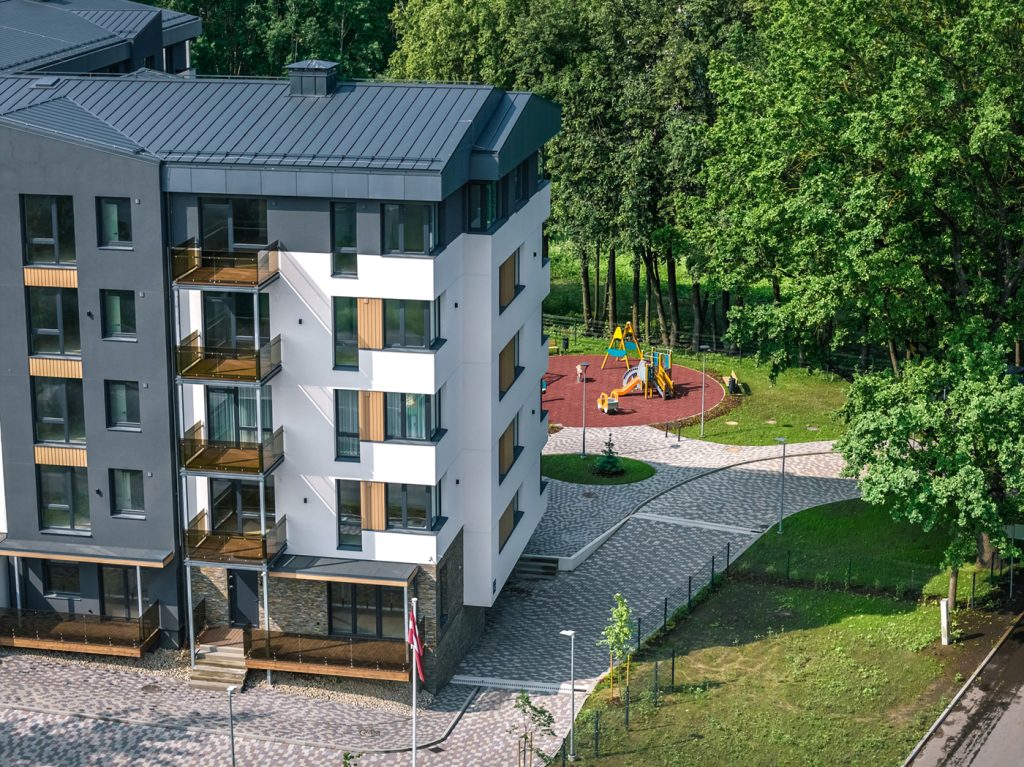 Nīcgales Spāres (Rumbulas iela 14) - Korterelamu - visuaalne