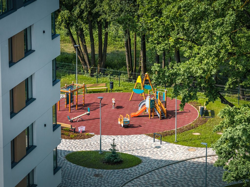 Nīcgales Spāres (Rumbulas iela 14) - Korterelamu - visuaalne