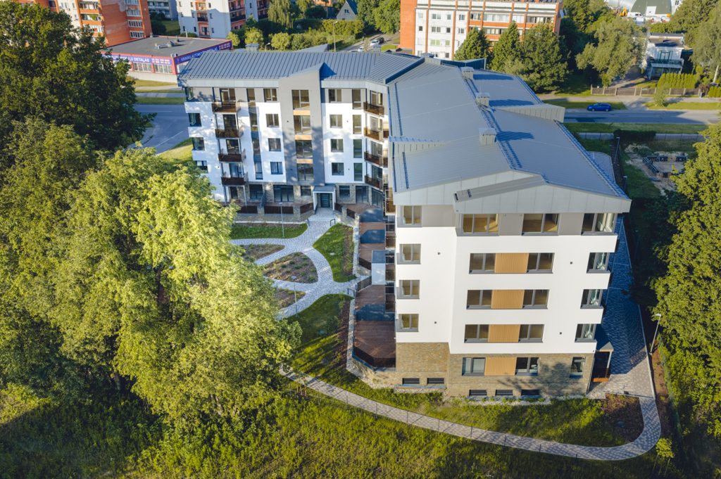 Nīcgales Spāres (Rumbulas iela 14) - Korterelamu - visuaalne