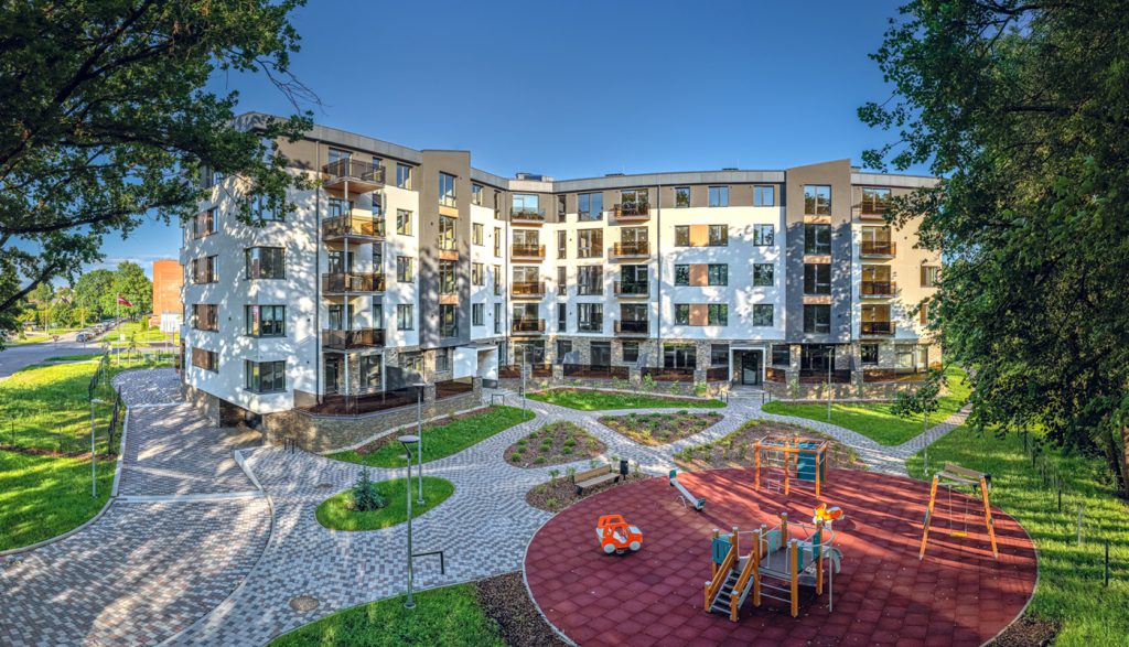 Nīcgales Spāres (Rumbulas iela 14) - Korterelamu - visuaalne