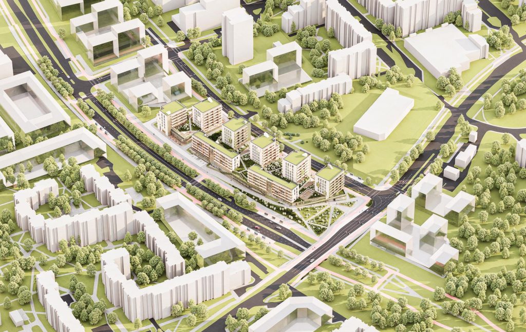 Fabijoniškių g. 2F (Fabijoniškių g. 2F) - Food store, Multi apartment - visualization