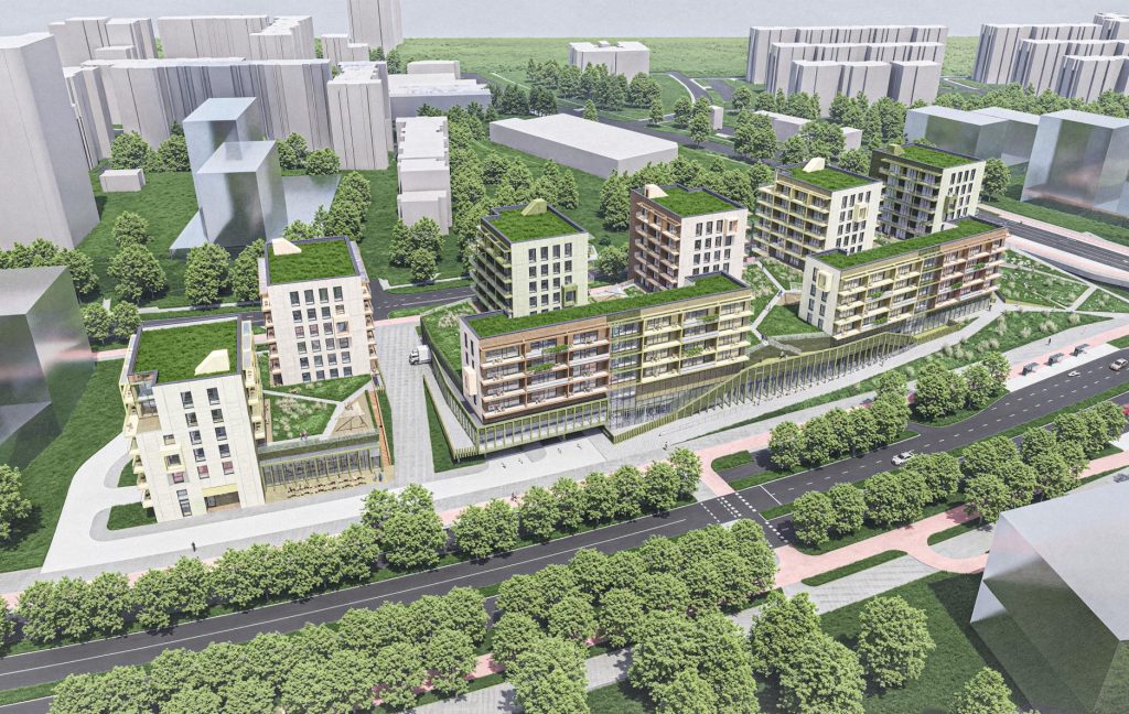 Fabijoniškių g. 2F (Fabijoniškių g. 2F) - Food store, Multi apartment - visualization