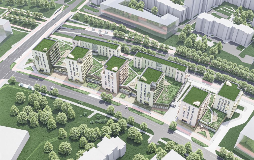 Fabijoniškių g. 2F (Fabijoniškių g. 2F) - Food store, Multi apartment - visualization