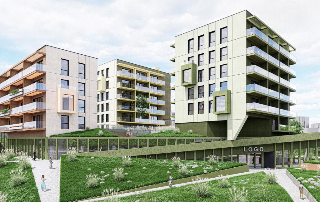 Fabijoniškių g. 2F (Fabijoniškių g. 2F) - Food store, Multi apartment - visualization