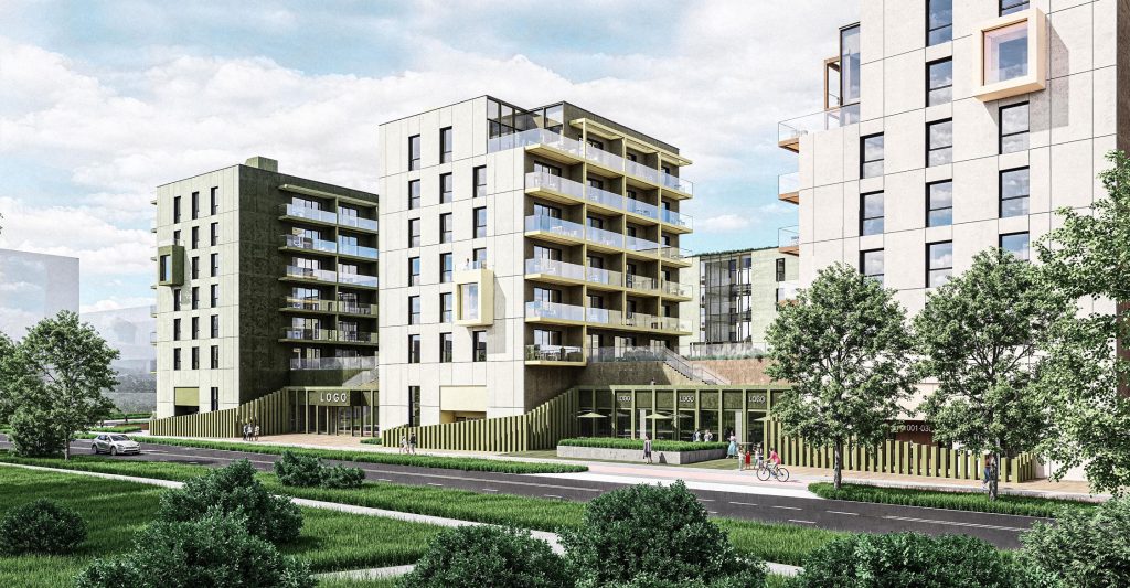 Fabijoniškių g. 2F (Fabijoniškių g. 2F) - Food store, Multi apartment - visualization