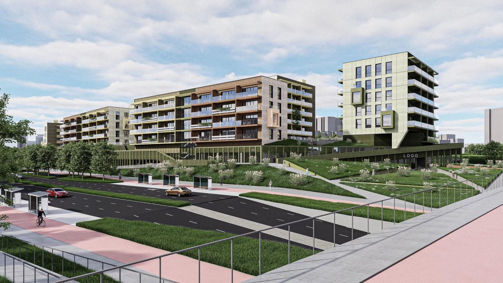 Fabijoniškių g. 2F (Fabijoniškių g. 2F) - Food store, Multi apartment - visualization