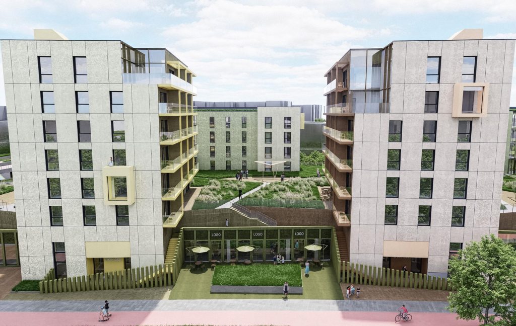 Fabijoniškių g. 2F (Fabijoniškių g. 2F) - Food store, Multi apartment - visualization