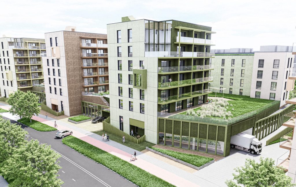 Fabijoniškių g. 2F (Fabijoniškių g. 2F) - Food store, Multi apartment - visualization