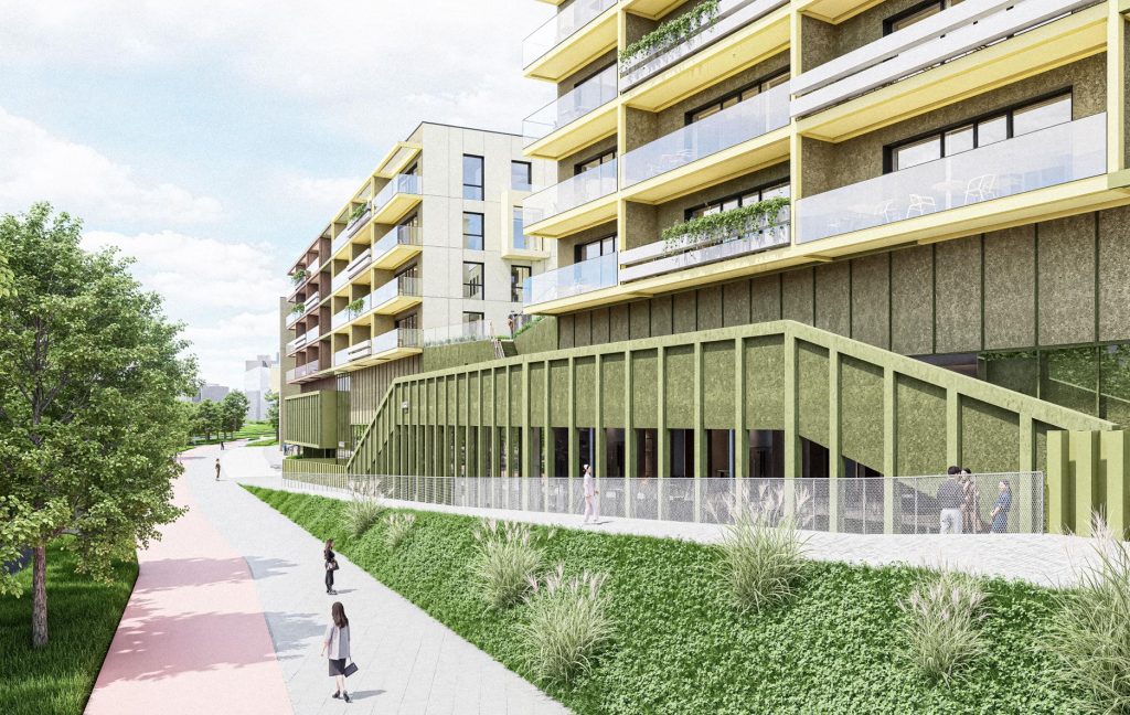 Fabijoniškių g. 2F (Fabijoniškių g. 2F) - Food store, Multi apartment - visualization