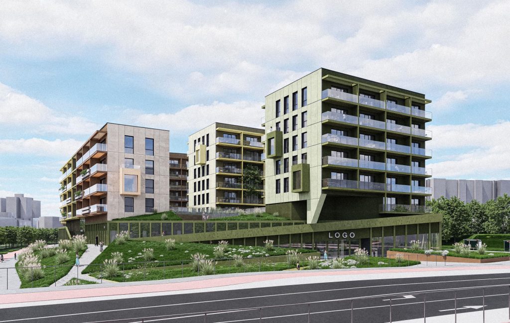 Fabijoniškių g. 2F (Fabijoniškių g. 2F) - Food store, Multi apartment - visualization