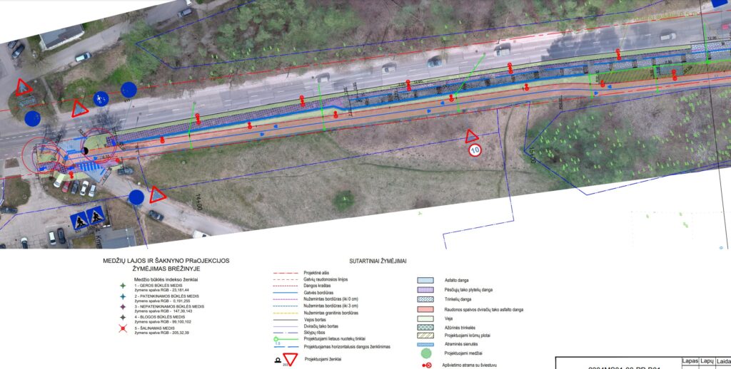Dviračių takas Šiltnamių g. (Šiltnamių g.) - Bike path - visualization