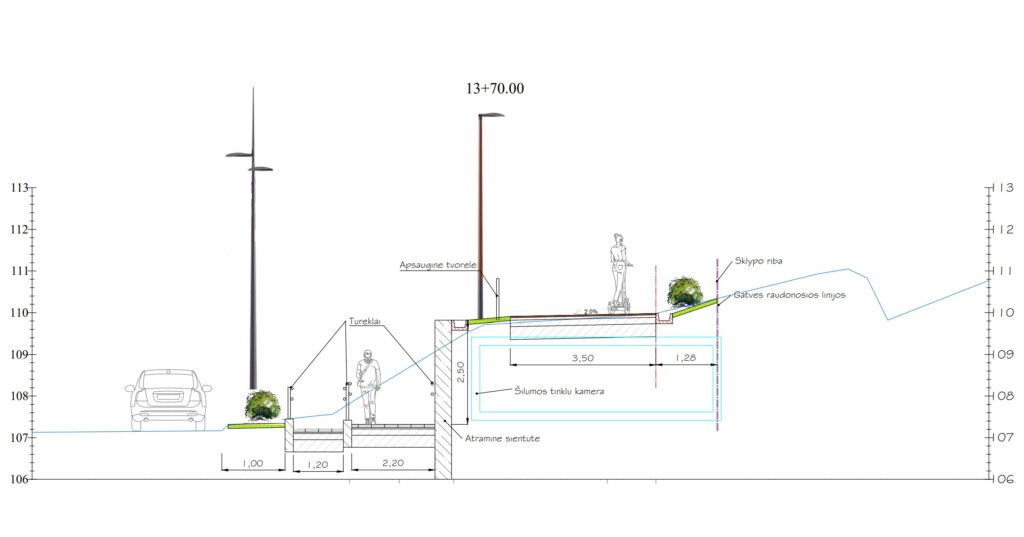 Dviračių takas Šiltnamių g. (Šiltnamių g.) - Bike path - visualization