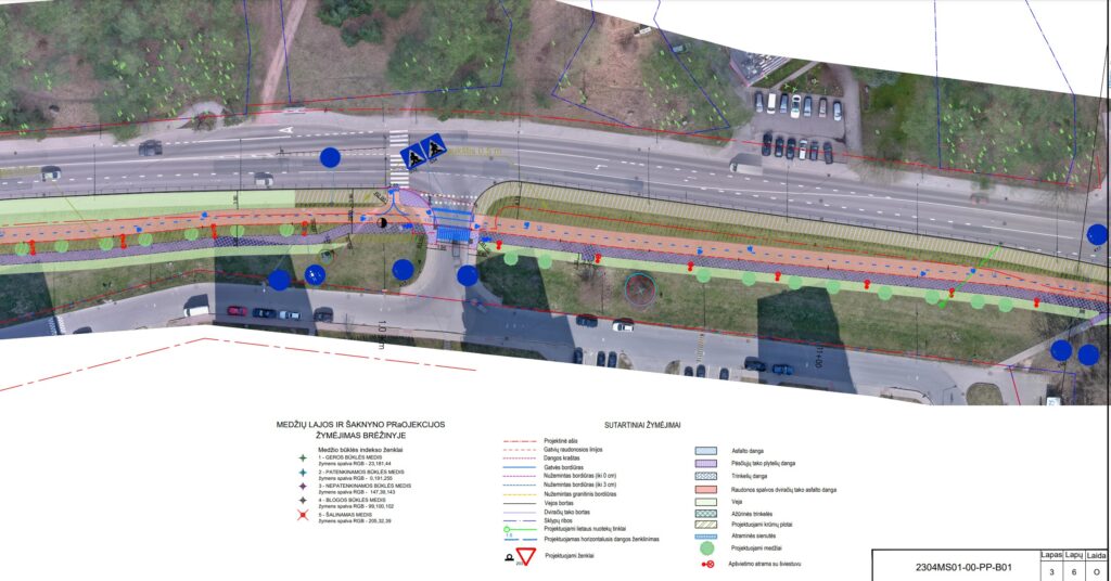 Dviračių takas Šiltnamių g. (Šiltnamių g.) - Bike path - visualization