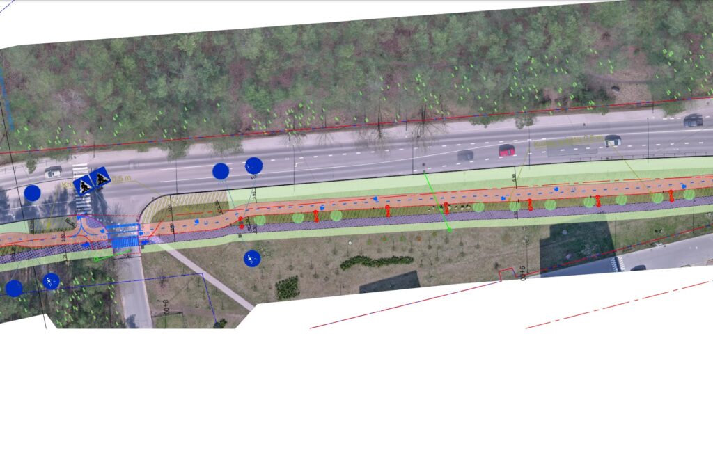 Dviračių takas Šiltnamių g. (Šiltnamių g.) - Bike path - visualization